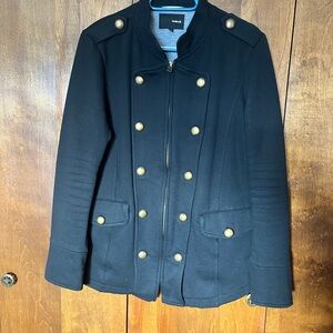 Hurley Black Military Jacket with Gold Accents